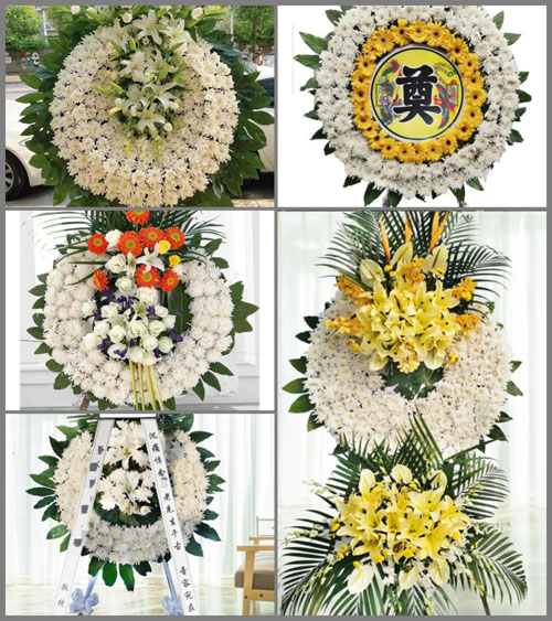 广东广州市白云区江高镇两下村花圈速递